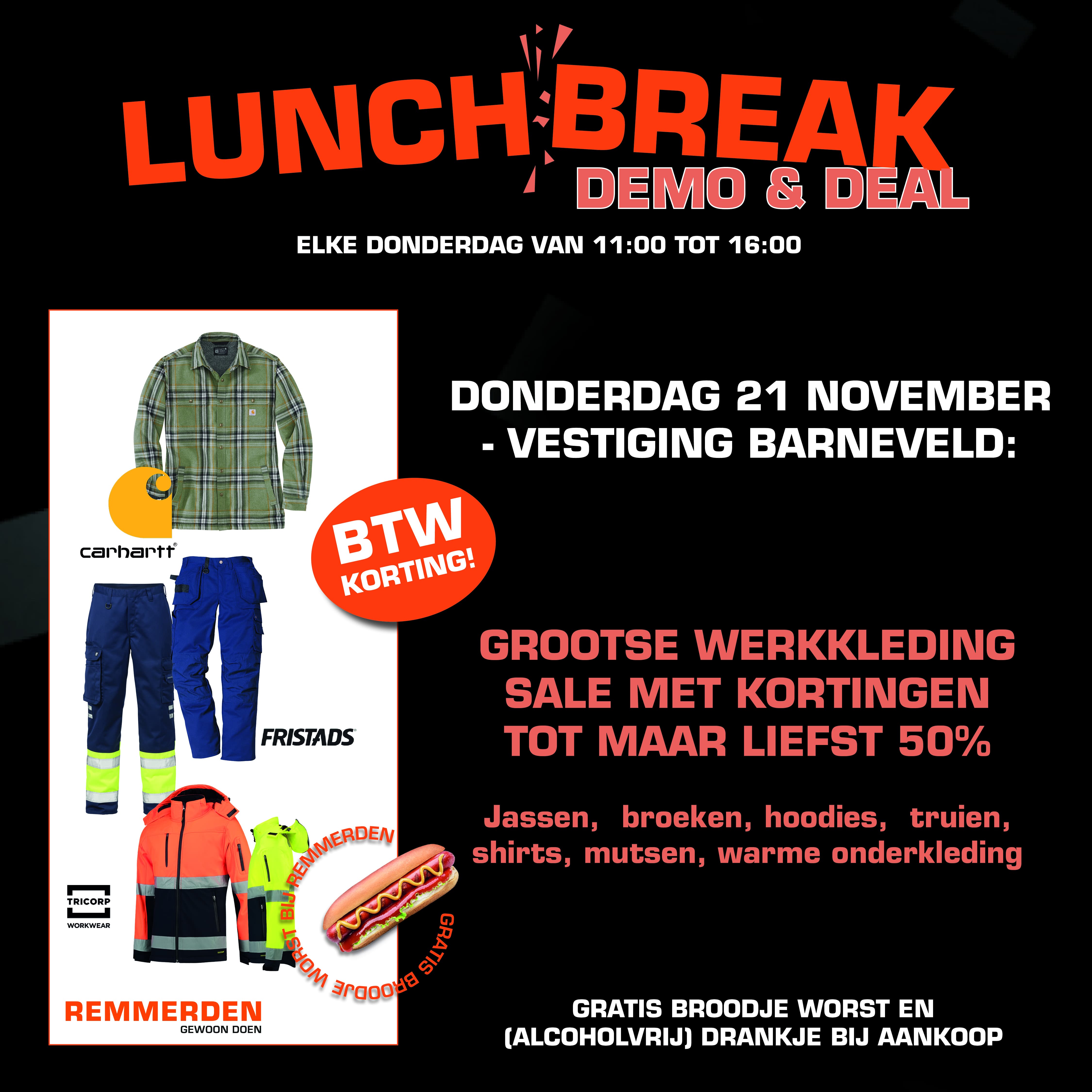 Lunchbreak demo & deal - 21 november - vestiging Barneveld