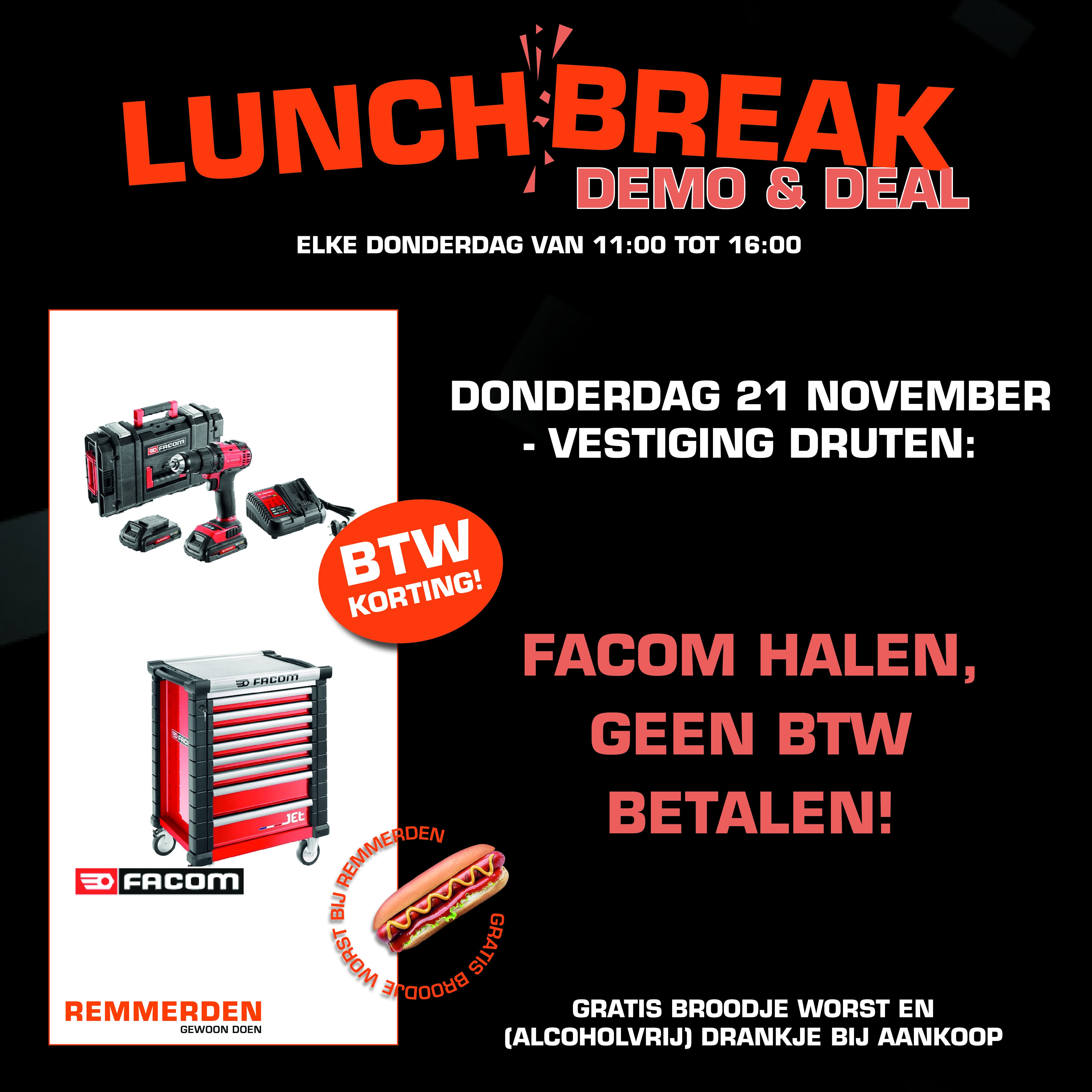 Lunchbreak demo & deal - 21 november - vestiging druten